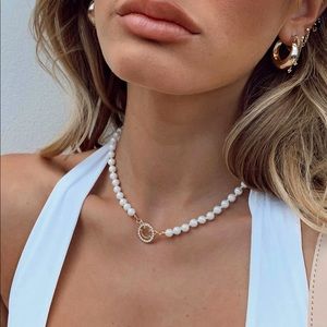 Princess Polly “One of A Kind Necklace”, White/Gold, One Size